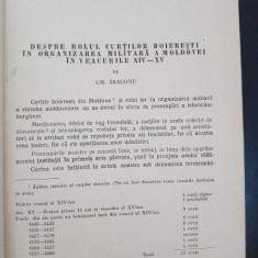 Despre rolul Curtilor Boieresti in organizarea militara a Moldovei in veacurile XIV-XV - Gh. Diaconu