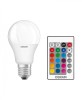 Pachet 2 Becuri LED RGBW Osram Star Classic A E27, 9W (60W), 806lm, Lumina Colorata, Telecomanda, Dimabil
