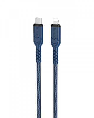 Cablu Date si Incarcare Hoco X59 USB-C la Lightning 2m, Albastru inchis foto