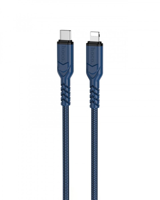 Cablu Date si Incarcare Hoco X59 USB-C la Lightning 2m, Albastru inchis