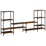 Cumpara ieftin Dulap TV, stejar fumuriu, 206,5x28,5x95 cm, lemn prelucrat