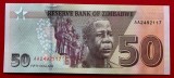 Zimbabwe 50 Dollars 2020 UNC Bancnota NeCirculata. Colectie Africa