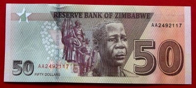 Zimbabwe 50 $ Dollars 2020 UNC necirculata ** foto