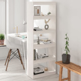 Bibliotecă/Separator cameră,alb,80x30x167,5 cm, lemn masiv pin, vidaXL