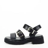 Cumpara ieftin Sandale negre cu talpa groasa 3210 126