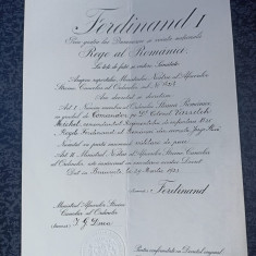 Lot 2 brevete : Ordinul Stea Comandor militar pace + Coroana Mare Ofiter 1922