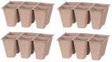 Tavite pentru rasaduri din hartie Strend Pro, 6 celule, set 4 buc