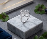 Cumpara ieftin Inel din Argint 925 Aurum Jewelry , Pearl Perfection - Diamond Clover Ring