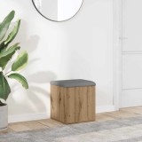 vidaXL Bancă de depozitare Stejar Artisan 42x42x45 cm Lemn prelucrat 857614