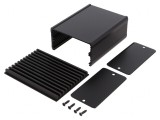 Radiator negru aluminiu 47x75mm