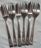 Set 6 furculite vintage argintate,Oneida Community(1948) model Morning Star