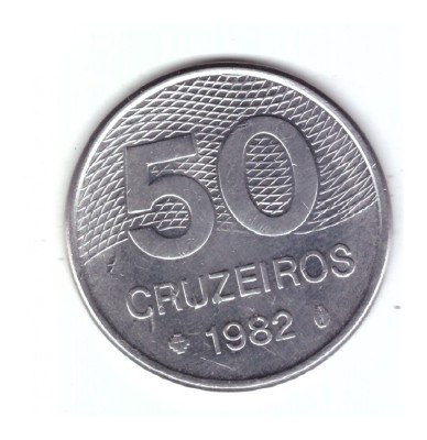 Moneda Brazilia 50 cruzeiros 1982, stare buna, curata foto