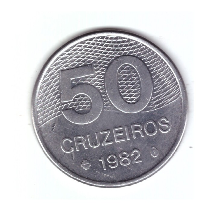 Moneda Brazilia 50 cruzeiros 1982, stare buna, curata