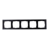 Rama Legrand Suno 721525, 5 posturi, negru, pentru priza / intrerupator