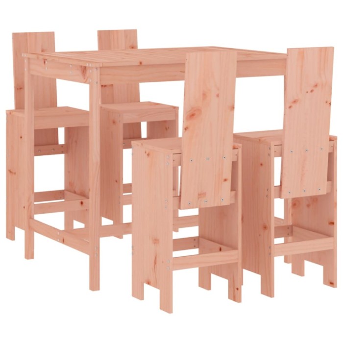 Set bar de gradina, 5 piese, lemn masiv douglas
