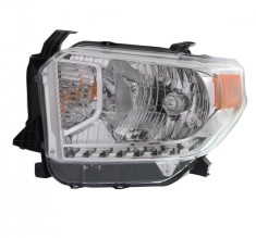 Far Toyota Tundra, 05.2013-2018, montare fata, stanga, fara lumini de zi; Tip=USA; HB2+PY27/7W+W5W; electric; cu motor; Omologare: SAE; halogen, Taiw