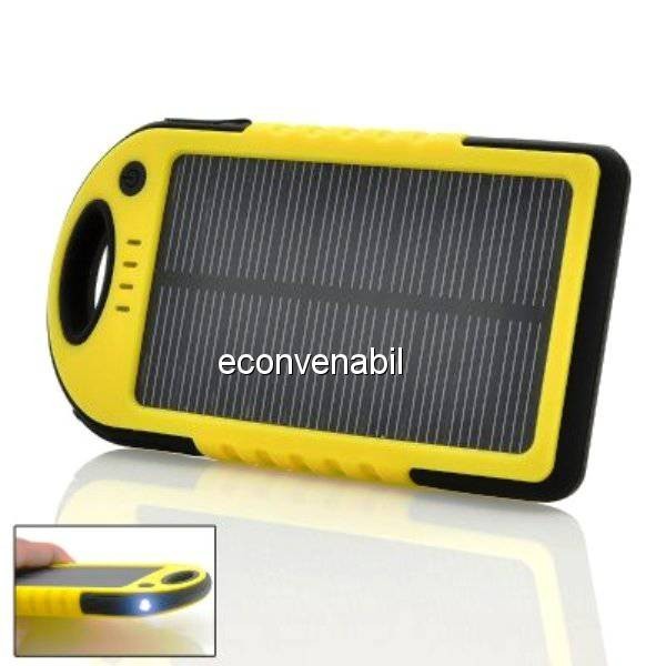 Incarcator Solar Telefoane Power Bank 5000mAh Incarcator Solar Telefoane Power Bank 5000mAh