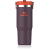 Stanley IceFlow&trade; Flip Straw Tumbler sticlă inoxidabilă pentru apă Plum 890 ml