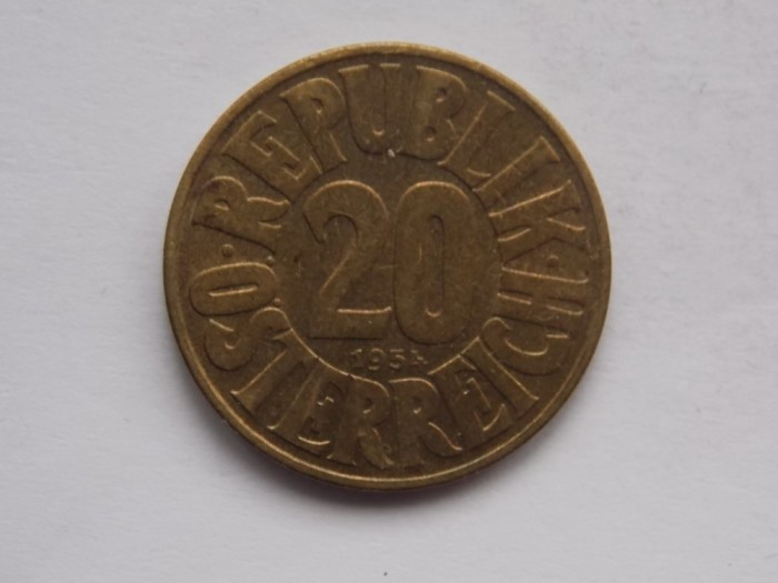 20 GROSCHEN 1954 AUSTRIA