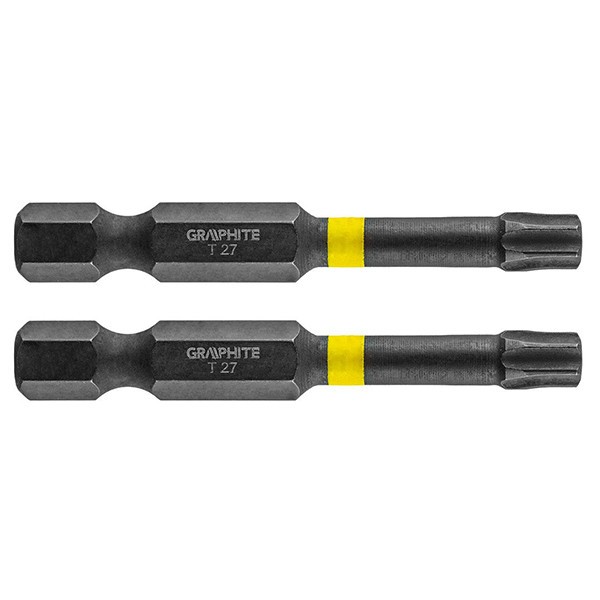 Set biti de impact TX27X50mm 1/4&quot; 2buc. GRAPHITE 56H527 HardWork ToolsRange