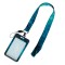 Ecuson Legitimatie, Tie Dye, Dimensiune 8.5x5cm, Culoare Albastru, Curea 42cm