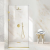 Paravan dus walk-in Aqua Class &reg; Elegance Gold, sticla clara securizata, 80x195 cm, Leroy Glass