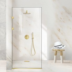 Paravan dus walk-in Aqua Elegance&reg; Gold, sticla clara securizata, 70x195 cm