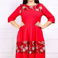 Rochie De Ocazie Venda Rosu - 40Marimea