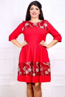 Rochie De Ocazie Venda RosuMarimea foto