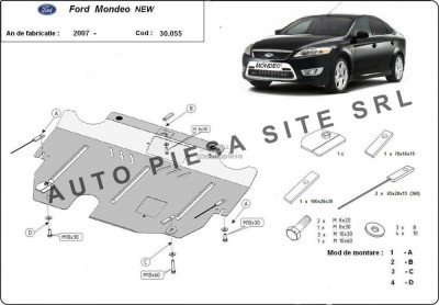 Scut metalic motor Ford Mondeo 4 IV fabricat incepand cu 2007 APS-30,055 foto