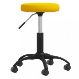 Cumpara ieftin Scaun de bucătărie, galben muștar, catifea
