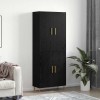 VidaXL Bufet Stejar negru 69.5 x 34 x 180 cm Lemn compozit 3394580