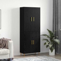 vidaXL Bufet Pe perete Stejar negru 69,5 x 34 x 180 cm Lemn compozit 3394580 foto