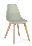 Cumpara ieftin Set 4 scaune lemn natur plastic verde System 51.5x46.5x86 cm