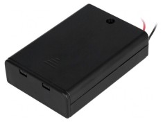 Suport Baterii AA cu Comutator Negru 150mm