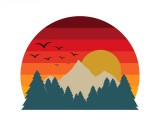 Cumpara ieftin Sticker decorativ Apus Retro, Multicolor, 70 cm, 5395ST, natura si peisaje, Oem