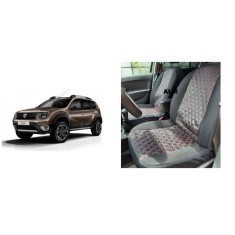Huse textil - imitatie piele romburi Dacia Duster 2010-2017 Negru+Rosu &reg; ALM