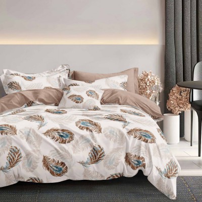 Lenjerie pat dublu,bumbac finet,6 piese,cearceaf normal 220x240cm, cearceaf pilota 200x220cm, 2 fete de perna 50x70, 2 fete de perna 70x70-M341 foto