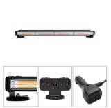 Rampa girofar cu magneti, 60 cm cu bara dubla stroboscop, 12V-24V, prindere magnetica, lumina galbena