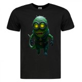 Tricou negru, trol, bumbac 100%