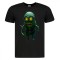 Tricou negru, trol, bumbac 100%