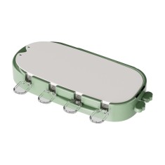 Forma pentru inghetata Cyrax, 4 compartimente, forme cu animalute, materialsilicon si ABS, 21 x 12.8 x 3cm, verde foto