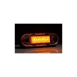 Cumpara ieftin Lampa gabarit 84x27, Slim, 4 LED-uri, 2 garnituri, montare bullbar, galbena, Fristom