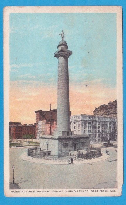 (44) CARTE POSTALA SUA - WASHINGTON, BALTIMORE - 1923