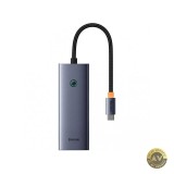 Hub USB-C Baseus UltraJoy 4 x USB-A 3.0 Gri B0005280A813-03
