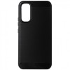 Husa tip capac spate Carbon silicon neagra pentru Samsung Galaxy A34 5G