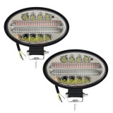 Set 2 Proiectoare auto 48LED, 144W/set, 2 faze, strobo, 10/30V