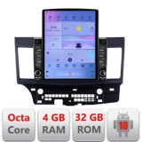 Navigatie MITSUBISHI LANCER H-037 ecran tip TESLA 9.7&quot; cu Android Radio Bluetooth Internet GPS WIFI 4+32GB DSP 4G Octa CarStore Technology
