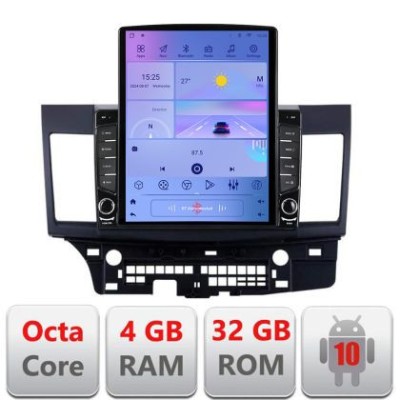 Navigatie MITSUBISHI LANCER H-037 ecran tip TESLA 9.7&amp;quot; cu Android Radio Bluetooth Internet GPS WIFI 4+32GB DSP 4G Octa CarStore Technology foto