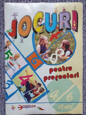 Jocuri pentru prescolari. Bucuresti 1998, 48 pagini, stare buna foto